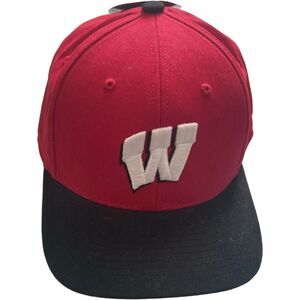 Wisconsin Badgers NCAA Baseball Cap Hat Red Black College Team Official New